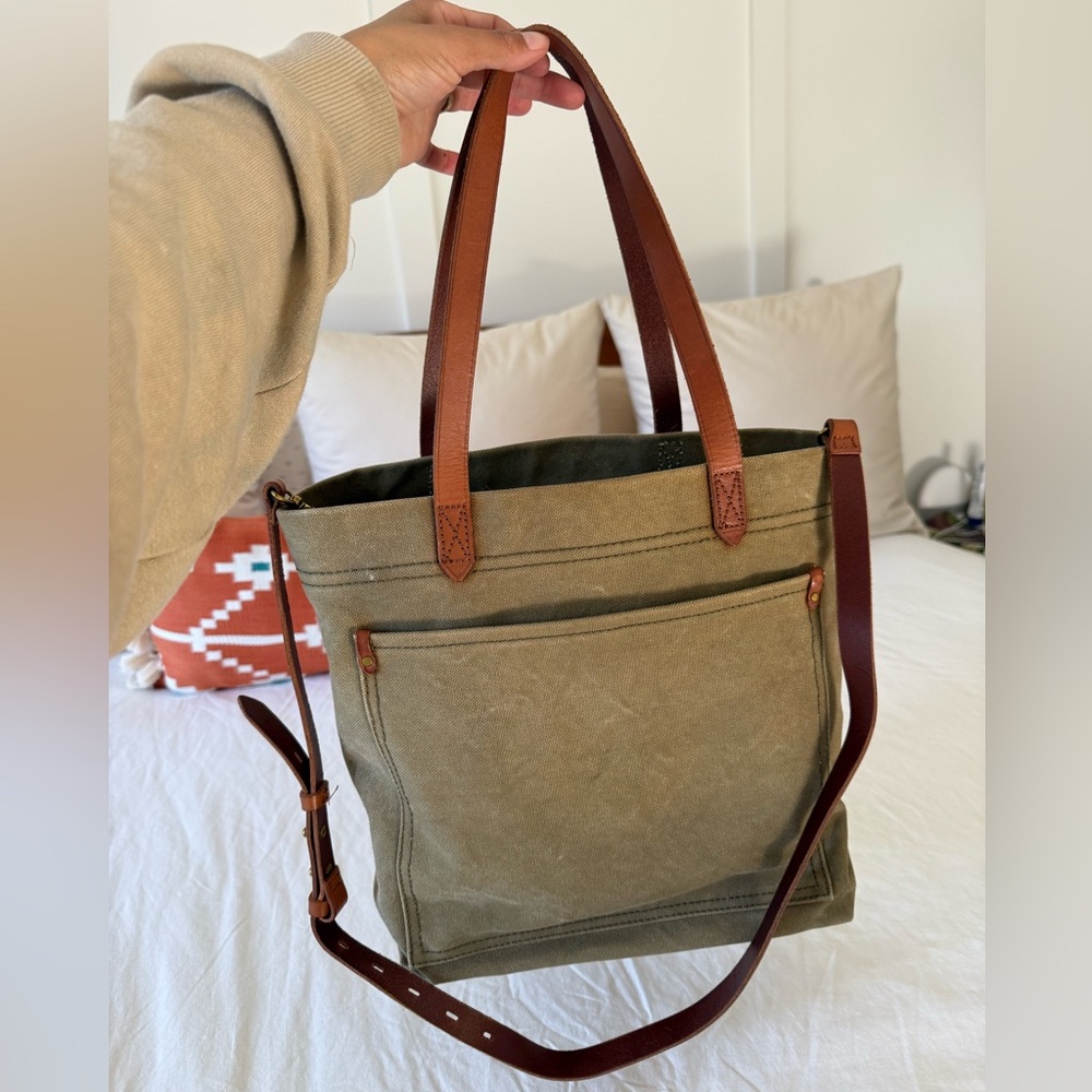 Madewell canvas transporter tote